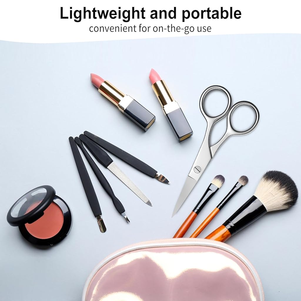MAYCREATE® Small Grooming Scissors - Stainless Steel Facial Hair Trimmer with Pointed Tip MAYCREATE® Small Grooming Scissors - Stainless Steel Facial Hair Trimmer with Pointed Tip